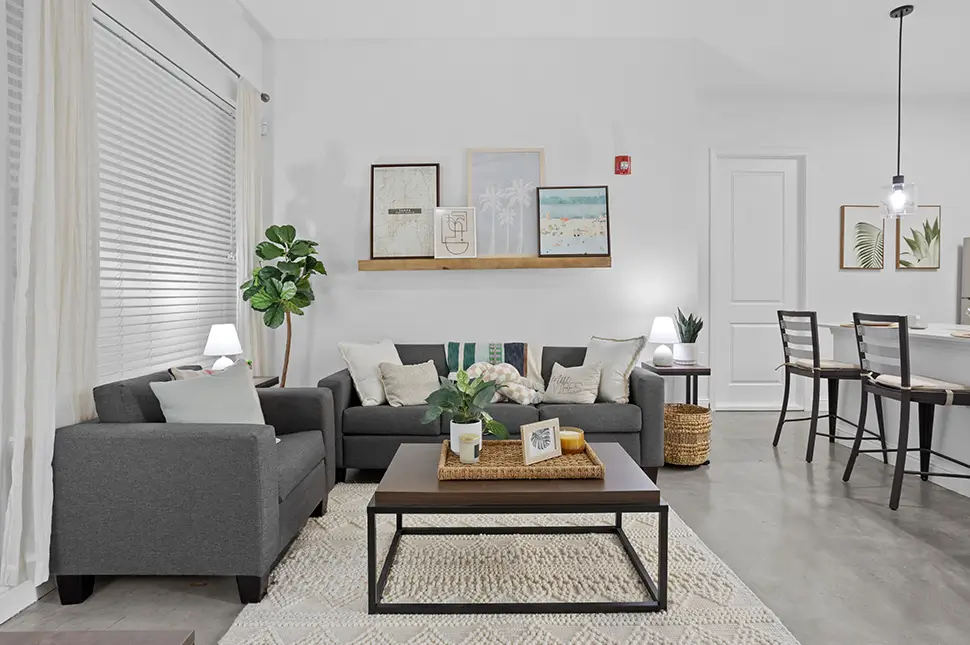 furnished living space