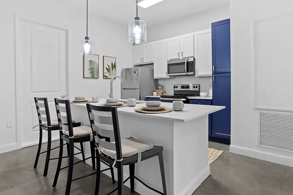 furnished apartment kitchen