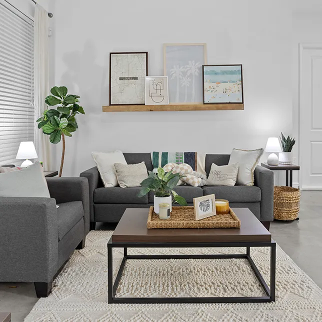 furnished apartment bedroom